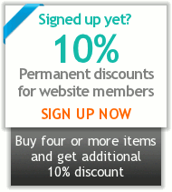 Sign up now to enjoy 10% or more permanent discounts