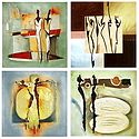 Set of 4 Abstract Posters