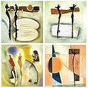 Set of 4 Abstract Posters