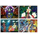 Set of 4 Multicolor Abstract Posters