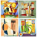 Set of 4 Abstract Posters