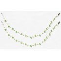 Pair of Green Crystal Bead Anklet