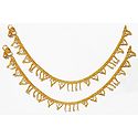 Pair of White Stone Studded Metal Golden Anklet