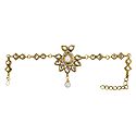 Faux Zirconia Studded Gold Polish Kundan Bajubandh (To wear on upper arm)