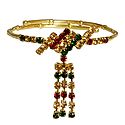 Red, Green and Yellow Stone Studded Armlet (To Wear on Upper Arm)