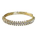 White Stone Studded Gold Polish Armlet (To Wear on Upper Arm)
