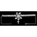 White Stone Studded Silver Polish Armlet (To wear on upper arm)