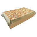 Teddy Bear Print on Colorful Cotton Single Bedspread