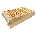 Teddy Bear Print on Colorful Cotton Single Bedspread