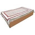 Paisley Print on Off-White Cotton Single Bedspread