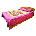 Rajput Women Procession Print on Cotton Double Bedspread with 2 Pillow Covers