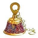 Meenakari Hanging Brass Bell with Chain