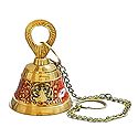Meenakari Hanging Brass Bell with Chain