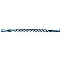 Dark Blue, Light Blue, White Cloth and Sequin Braided Belt