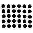 30 Black Felt Round Bindis