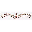 Dark Red and White Stone Studded Double Layer Bridal Bindi