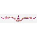 Magenta and White Stone Studded with Golden Design Bridal Decoration