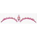 Magenta and White Stone Studded Bridal Decoration