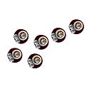 6 Maroon Felt Bindis with White Stone