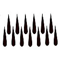 13 Maroon Felt Bindis