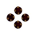4 Maroon Round Felt Bindis