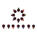 15 Bindis with Multicolor Stone