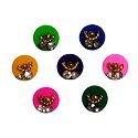 7 Multicolor Felt Round Bindis