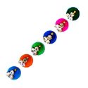 6 Multicolor Round Stone Bindis