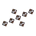 7 Maroon Sqaure Felt Bindis with White Stones