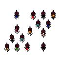 15 Multicolor Stone Bindis