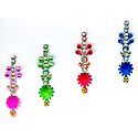 Designer Multicolor Bindis with  Multicolor and White Stones