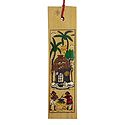 Village Scene - Painting on Palm Leaf