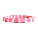 White Stripe on Pink Acrylic Bracelet