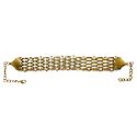 Stone Studded Golden Metal Band Bracelet