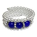 White Beaded Adjustable Bracelet