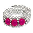 White Beaded Adjustable Bracelet