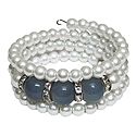 White Beaded Adjustable Bracelet