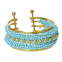 Light Blue Beaded Cuff Bracelet
