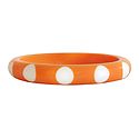 White Dot on Saffron Acrylic Bracelet
