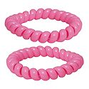 Pair of Acrylic Pink Stretch Bracelet