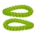 Pair of Acrylic Green Stretch Bracelet
