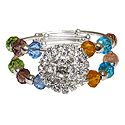 Stone Studded and Beaded Adjustable Bracelet
