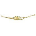White Stone Studded and Gold Plated Bracelet