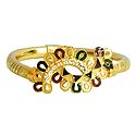 Meenakari Gold Plated Hinged Bracelet
