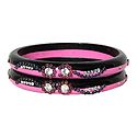 Stone Studded Pink and Maroon Bangles