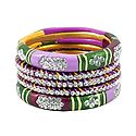 5 Stone Studded Multicolor Lac Bangles