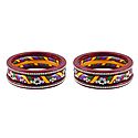 Set of 2 Stone Studded Multicolor Lac Bangles
