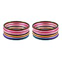 Set of 2 Multicolor Metal Bangles