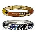Set of 2 Metal Hinged Bracelets