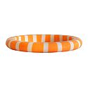White Stripe on Saffron Acrylic Bracelet